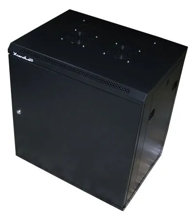 XtendLan 9U/600x450, na stenu, jednodielny, plné dvere, úprava proti vykradnutiu