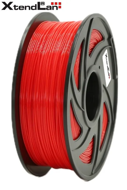 XtendLAN PLA filament 1,75mm žiarivo červený 1kg