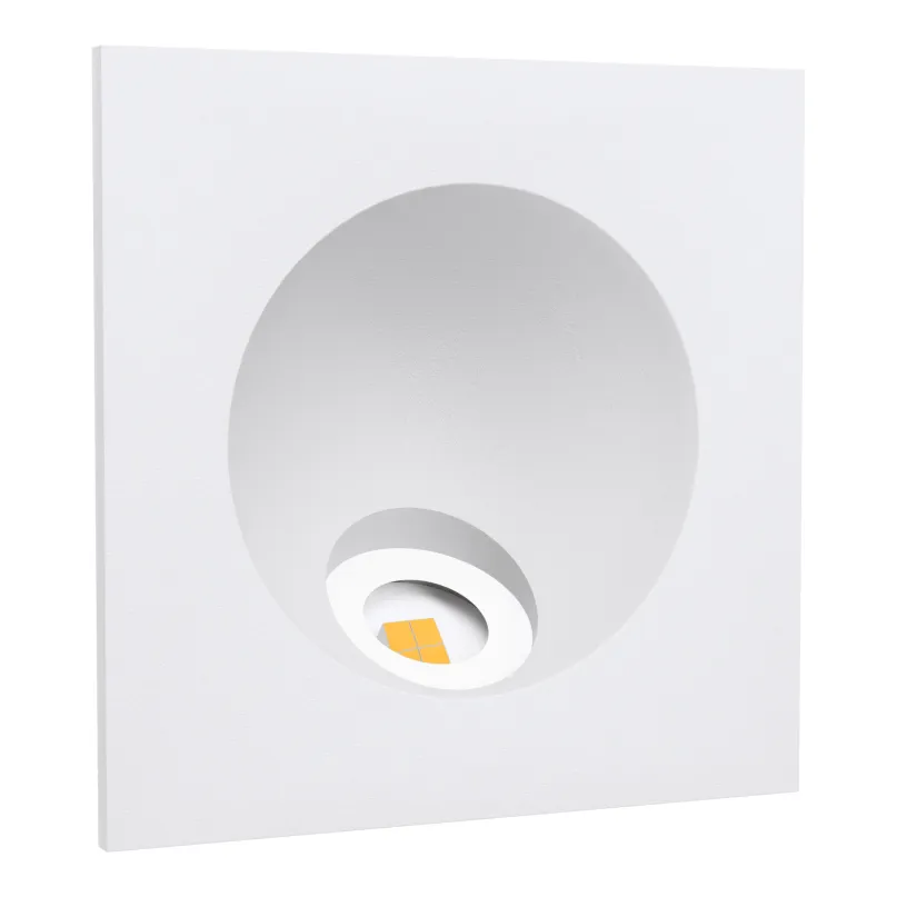 Schodiskové LED svietidlo SCHRACK Recessed LED Spotlight "Zarate", 2W, 3000K, biela