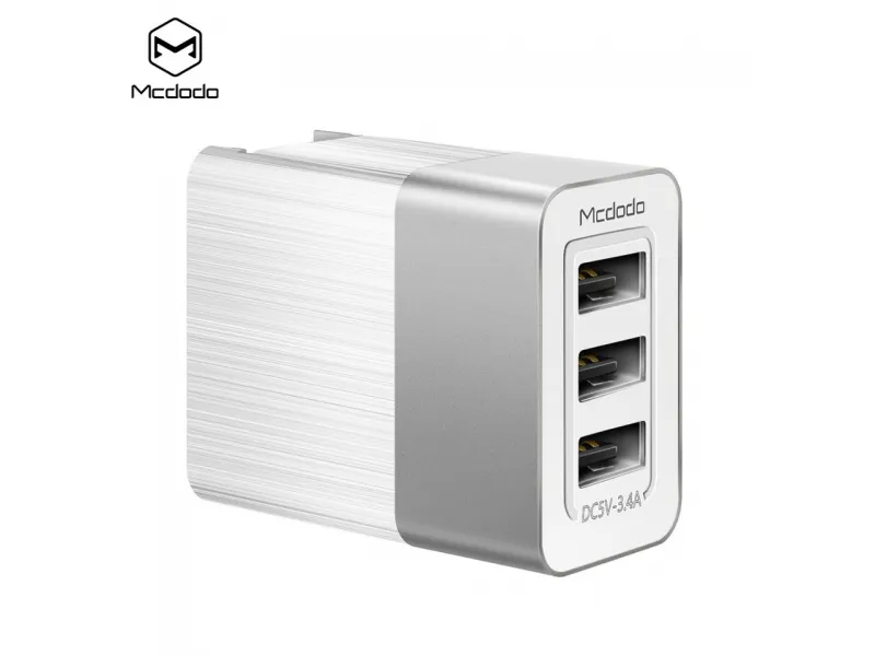 Mcdodo Cube Series 3 USB Ports Charger White