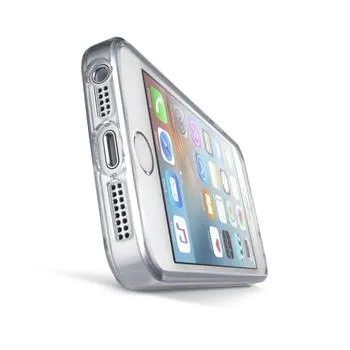 Zadný číry kryt s ochranným rámčekom CellularLine CLEAR DUO pre Apple iPhone 5 / 5S / SE