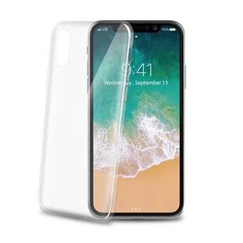 TPU puzdro CELLY Ultrathin pre Apple iPhone X / XS, biele