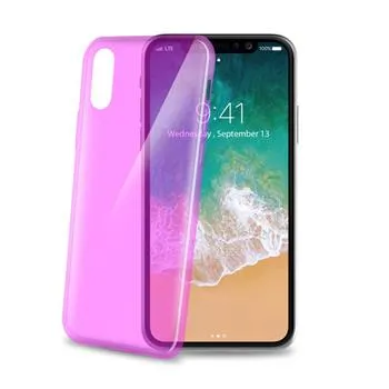 TPU puzdro CELLY Ultrathin pre Apple iPhone X / XS, ružové