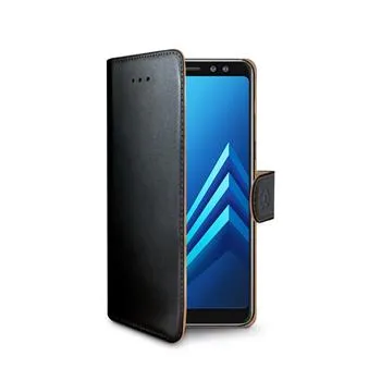 Púzdro typu kniha CELLY Wally pre Samsung Galaxy A8 (2018), PU kože, čierne