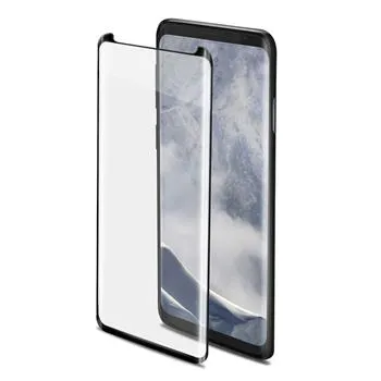 Ochranné tvrdené sklo CELLY 3D Glass pre Samsung Galaxy S9 Plus, čierne (sklo do hrán displeja, anti blue-ray)