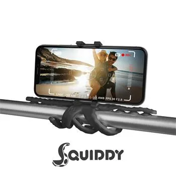 Flexibilný držiak s prísavkami CELLY Squiddy pre telefóny do 6,2 ", čierny