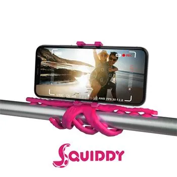 Flexibilný držiak s prísavkami CELLY Squiddy pre telefóny do 6,2 ", ružový