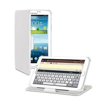 Kožené puzdro typu kniha CellularLine pre Samsung Galaxy TAB 3 7.0, biele