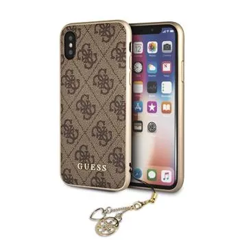 GUHCPXGF4GBR Guess Charms Hard Case 4G Brown pre iPhone X