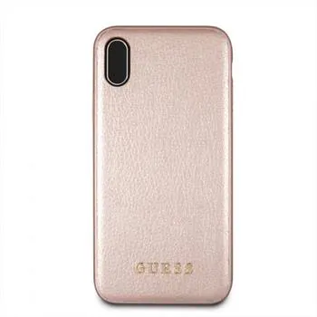 Pouzdro na mobilní telefon Guess PU Leather Hard Case pro apple iPhone XS Max,Iridescent Rose Gold