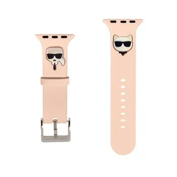 Karl Lagerfeld Karl and Choupette Remienok pre Apple Watch 38/40mm Pink