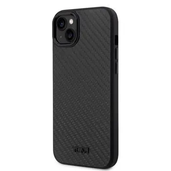 TUMI Aluminium Carbon Pattern Zadný Kryt pre iPhone 14 Plus Black
