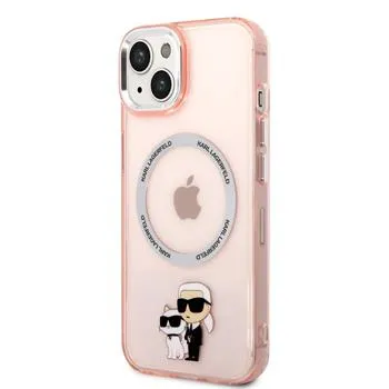 Karl Lagerfeld IML Karl and Choupette NFT MagSafe Zadný Kryt pre iPhone 14 Plus Pink