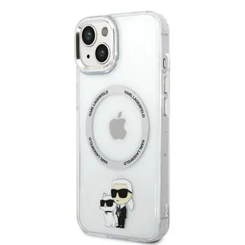 Karl Lagerfeld IML Karl a Choupette NFT MagSafe Zadný Kryt pre iPhone 14 Plus Transparent