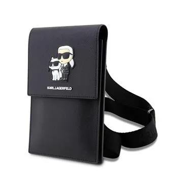 Taška na telefon Karl Lagerfeld Saffiano Metal Logo NFT