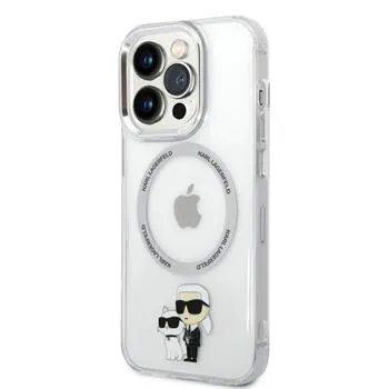 Karl Lagerfeld IML Karl a Choupette NFT MagSafe Zadný Kryt pre iPhone 13 Pre Transparent