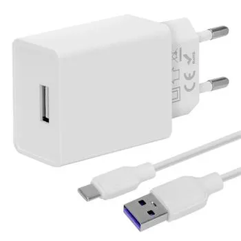 OBAL:ME Cestovná Nabíjačka USB-A 10W + USB-A/USB-C Kábel 1m White