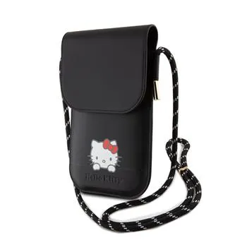 Taška na telefon Hello Kitty PU Leather Daydreaming Logo Black