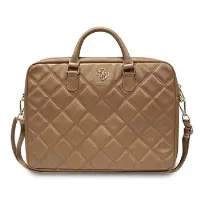 Taška na notebook 15"-16" Guess PU Quilted 4G Metal Logo, Brown