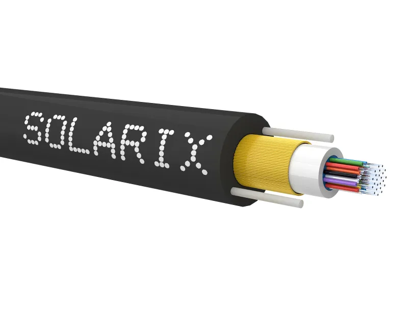 Venkovní DUCT kabel Solarix 24vl 9/125 HDPE F černý, metráž 1m