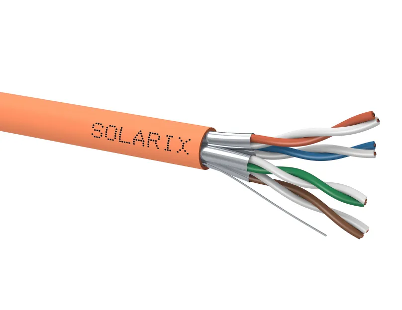 Inštalačný kábel Solarix CAT6A STP LSOH B2ca-s1, d1, a1 500m / cievka (SXKD-6A-STP-LSOH-B2ca)