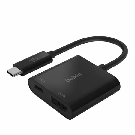 Belkin USB-C adaptér na HDMI + 60W napájanie, čierna