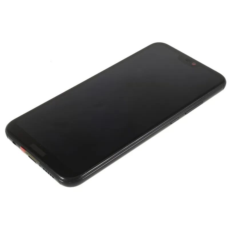 Huawei P20 Lite LCD displej dotykové sklo komplet predný panel vrátane rámčeku čierny