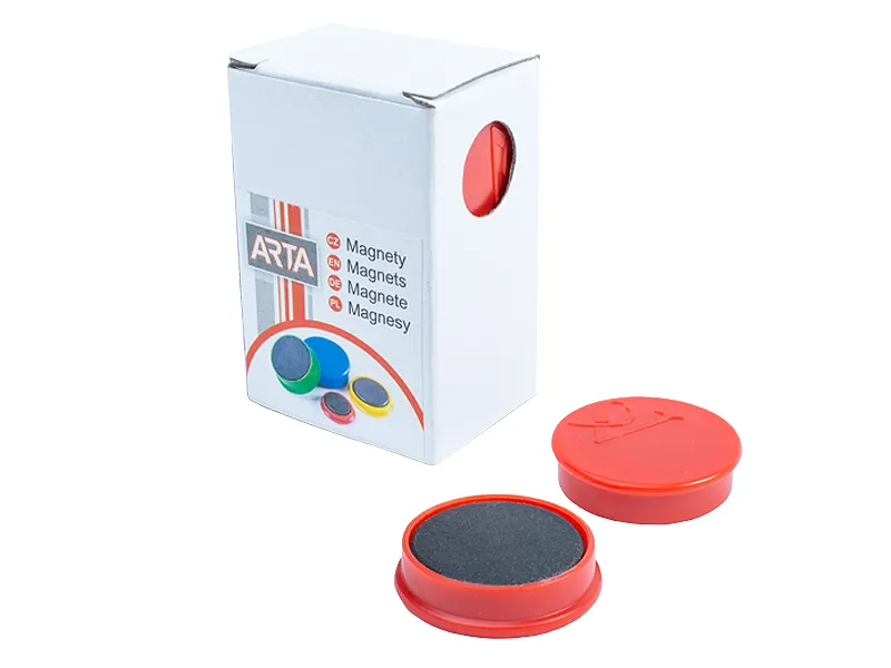 Magnety ARTA priemer 30mm, červené (10ks v balení)