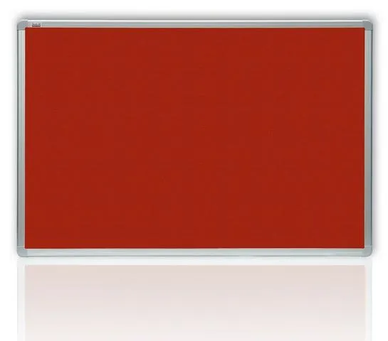Filcová červená tabuľa v hliníkovom ráme 120x90 cm