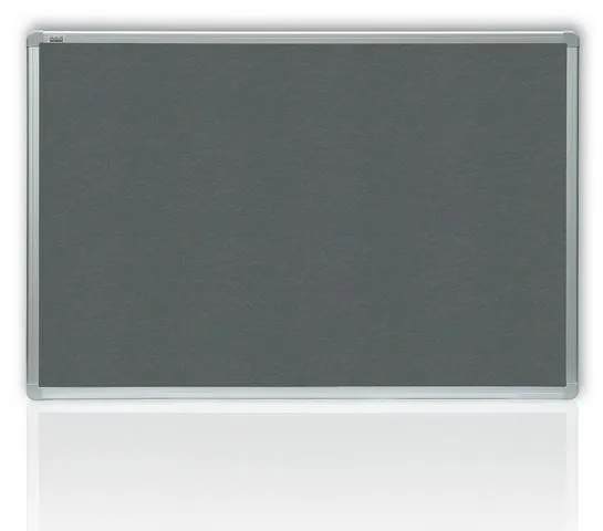 Filcová šedá tabuľa v hliníkovom ráme 260 x 120 cm