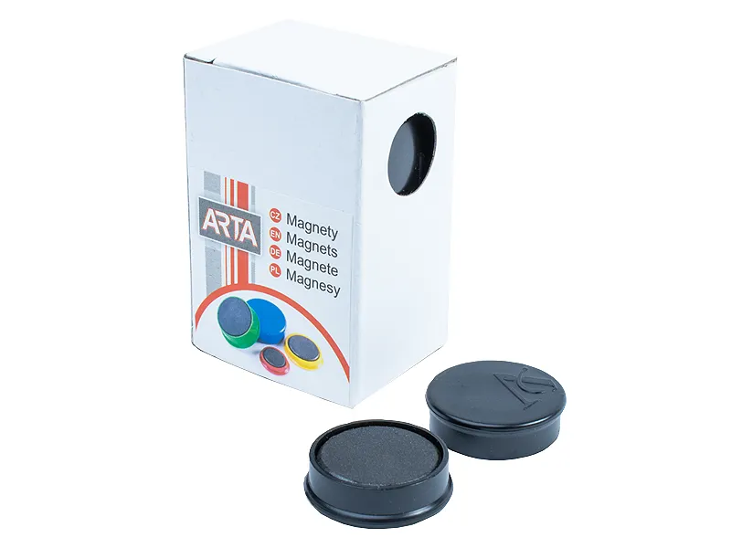 Magnety ARTA priemer 25mm, čierne (10ks v balení)