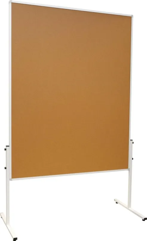 Moderačné obojstranná tabuľa korková 120x150cm na kolieskach