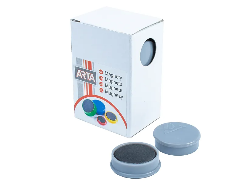 Magnety ARTA priemer 25mm, šedé (10ks v balení)