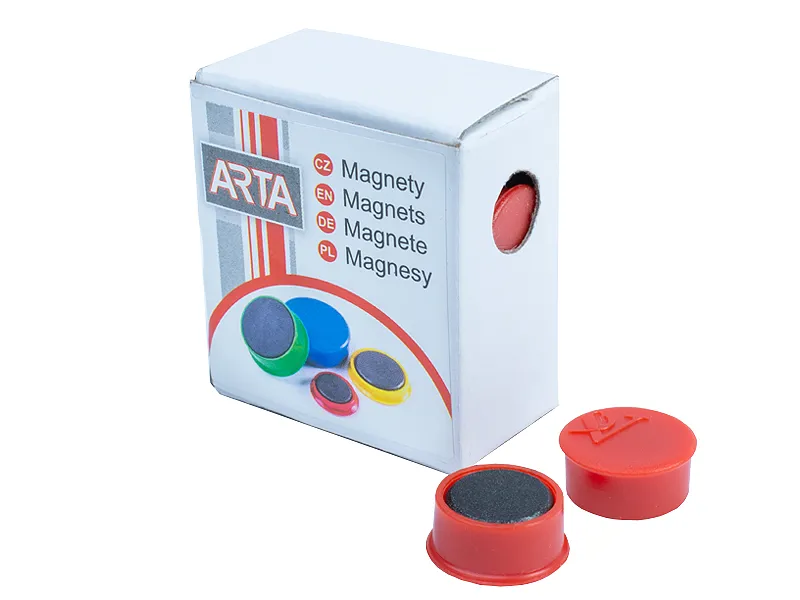 Magnety ARTA priemer 16mm, červené (10ks v balení)