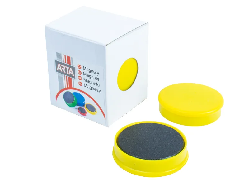 Magnety ARTA priemer 40mm, žlté (4ks v balení)