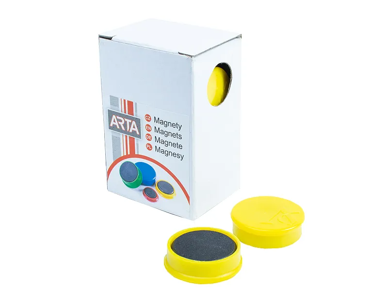 Magnety ARTA priemer 25mm, žlté (10ks v balení)