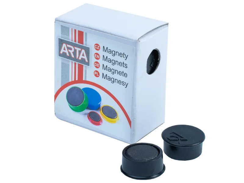 Magnety ARTA priemer 16mm, čierne (10ks v balení)