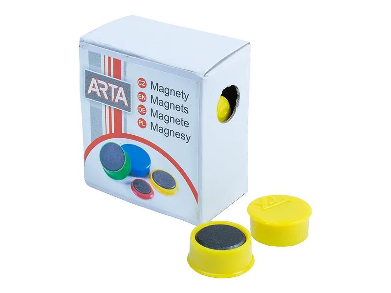 Magnety ARTA priemer 16mm, žlté (10ks v balení)