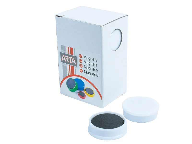 Magnety ARTA priemer 25mm, biele (10ks v balení)