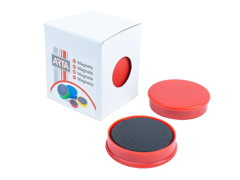 Magnety ARTA priemer 40mm, červené (4ks v balení)