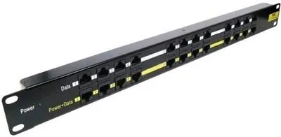 MaxLink POE panel 12 portov, 1U pre rack 19 "