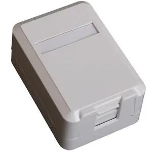 EUROLAN modulárny UTP zásuvka na omietku, pre 1x kystone, biela, bez keystonu