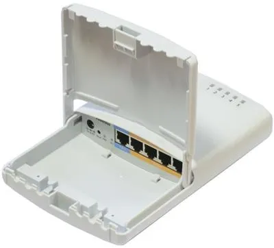 MikroTik RouterBOARD RB750P-PB Powerbox, 5xLAN (4x PoE-OUT), Outdoor, napr. adaptér, ROS L4, mont.set