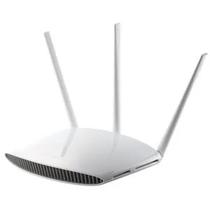 Edimax BR-6208AC WiFi Router, 4x LAN, 300 + 433Mbps, 3x fixné anténa