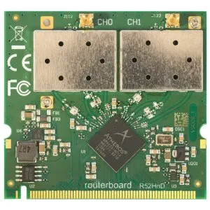 MikroTik RouterBOARD R52HnD, 802.11a / b / g / n High Power Dual Band MiniPCI karta s MMCX konektormi