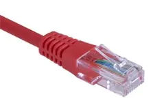 Patch kábel UTP, Cat5e, 0,5m, červený