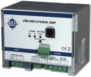 Napájací zdroj/nabíjač BKE JSD-600-275/DIN_ODP na DIN lištu s dohľadom 27,5 V, 600 W, 20 A, LAN port