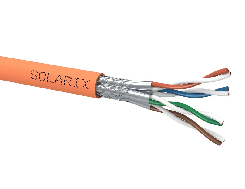Inštalačný kábel Solarix CAT7 SSTP LSOH C <sub>ca</sub> -s1,d1,a1 1000 MHz 500m/cievka SXKD-7-SSTP-LSOH